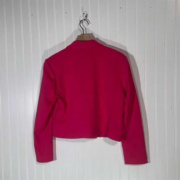 Michael Kors Electric Pink Cropped Blazer Jacket M NWT Bold Power Look Office - Picture 3 of 9